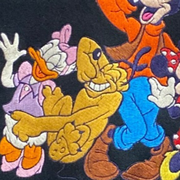 Vintage 90s Too Cute Guetta Brothers Disney Wool Leather Varsity Jacket - Picture 7 of 15